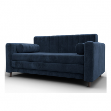 Диван прямой Лига-070, TOWER 13 синий, Велюр