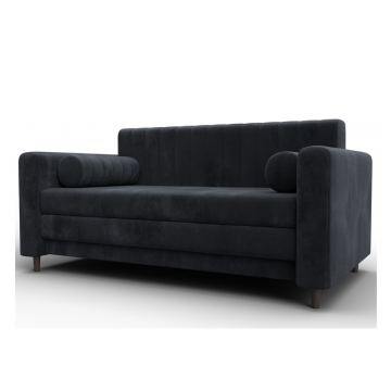 Диван прямой Лига-070, TOWER 11 темно-серый, Велюр