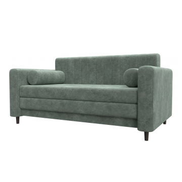 Диван прямой Лига-070, BRUT 08 зеленый, Велюр