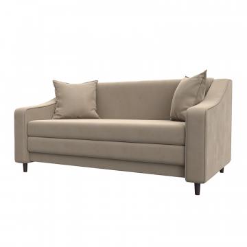 Диван прямой Лига-071 Бежевый, Велюр