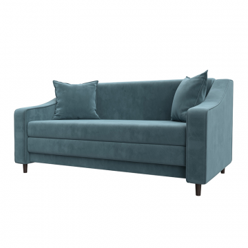 Диван прямой Лига-071 Бирюзовый, Велюр