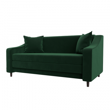 Диван прямой Лига-071 Зеленый, Велюр