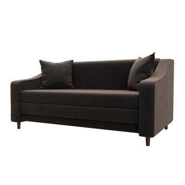 Диван прямой Лига-071 Коричневый, Велюр