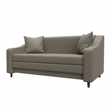 Диван прямой Лига-071 Бежевый, Экокожа