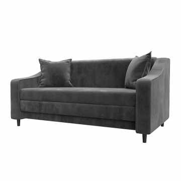 Диван прямой Лига-071 Серый, Велюр