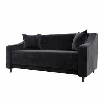 Диван прямой Лига-071 Темно-серый, Велюр