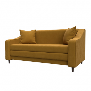 Диван прямой Лига-071 Желтый, Велюр