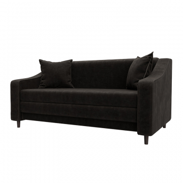 Диван прямой Лига-071 Коричневый, Велюр