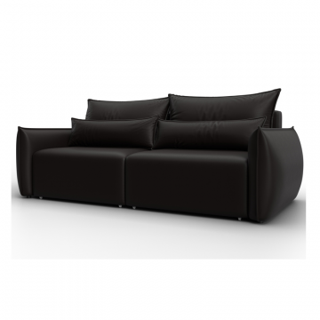 Диван прямой Лига-051 НПБ, GRIFON 12 коричневый, Экокожа