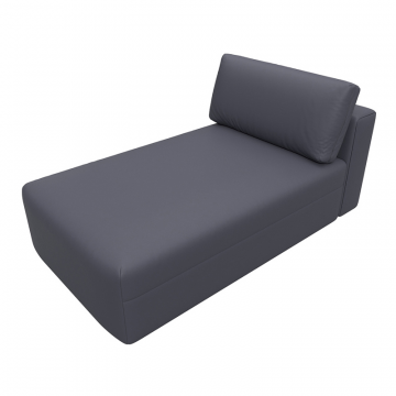 Модуль канапе Лига-060 НПБ, GRIFON 15 серый, Экокожа