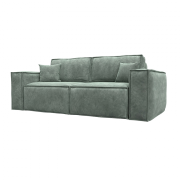 Диван прямой Лига-081 НПБ Зеленый, Велюр