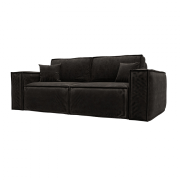 Диван прямой Лига-081 НПБ Коричневый, Велюр