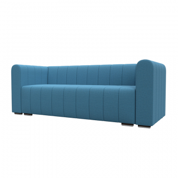 Диван прямой Лига-073 Голубой, Рогожка