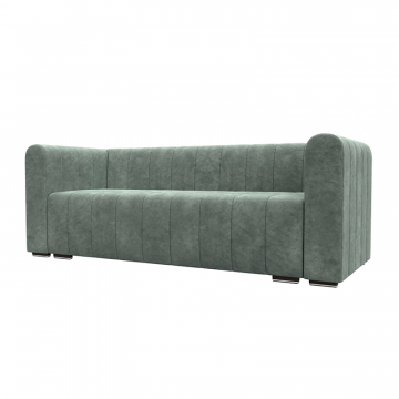 Диван прямой Лига-073 Зеленый, Велюр