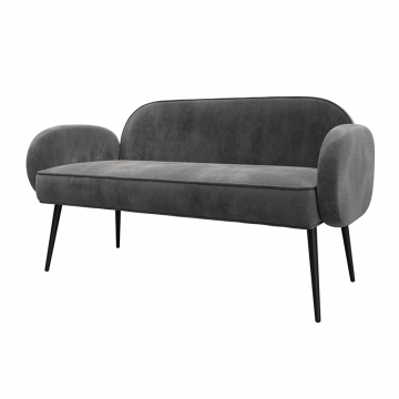 Диван прямой Лига-086 Серый, Велюр