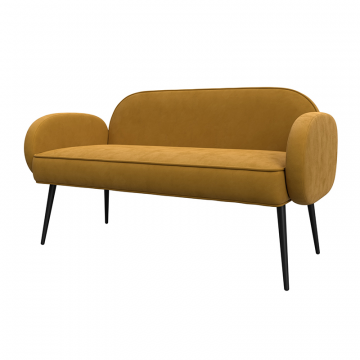 Диван прямой Лига-086 Желтый, Велюр