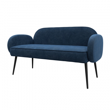 Диван прямой Лига-086 Синий, Велюр