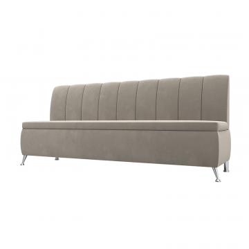 Диван кухонный прямой Кантри Бежевый, Микровельвет