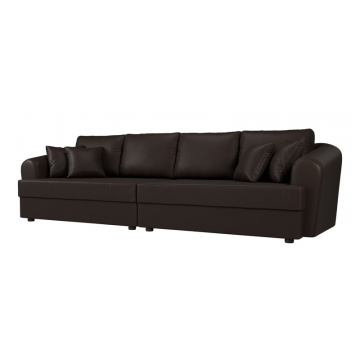 Диван прямой Милтон, Коричневый, Экокожа
