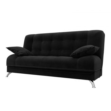 Диван-книжка Анна, SEVEN 35 черный, Велюр