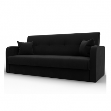 Диван-книжка Надежда, Черный, Микровельвет