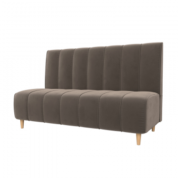 Диван кухонный прямой Ральф Коричневый, Велюр