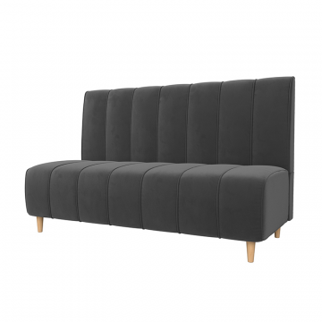 Диван кухонный прямой Ральф Серый, Велюр