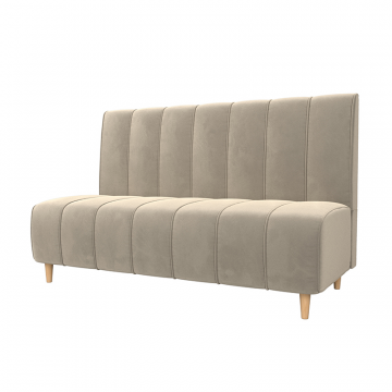 Диван кухонный прямой Ральф Бежевый, Микровельвет