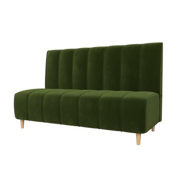 Диван кухонный прямой Ральф Зеленый, Микровельвет