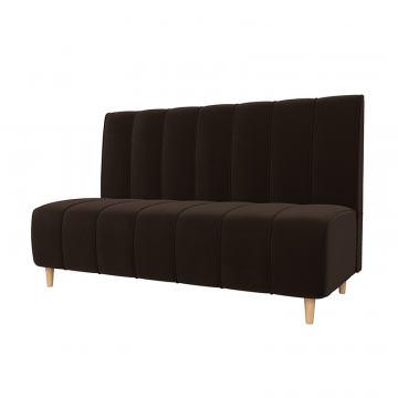 Диван кухонный прямой Ральф Коричневый, Микровельвет