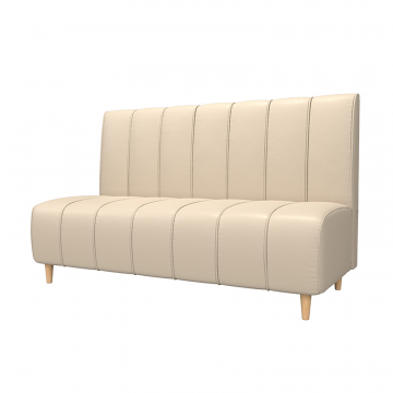 Диван кухонный прямой Ральф Бежевый, Экокожа