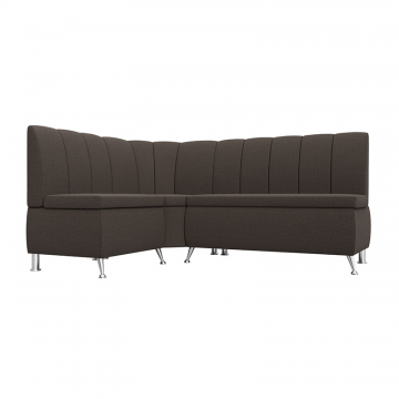 Диван кухонный угловой Кантри левый угол Коричневый, Рогожка