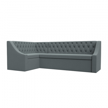 Диван кухонный угловой Мерлин левый угол Серый, Рогожка