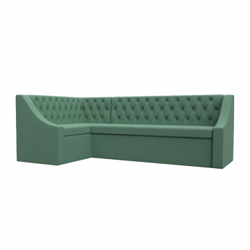 Диван кухонный угловой Мерлин левый угол Зеленый, Рогожка