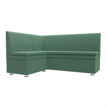 Диван кухонный угловой Уют левый угол Зеленый, Рогожка