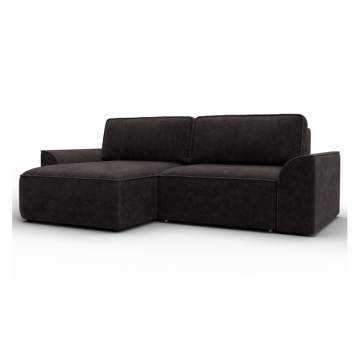 Диван угловой Лига-048 НПБ, BRUT 17 коричневый, Велюр