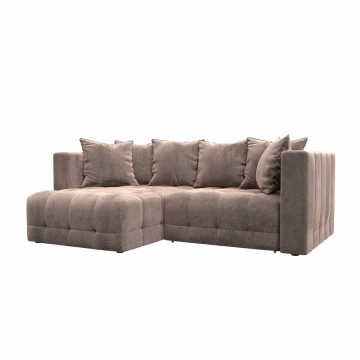 Диван угловой Лига-052 НПБ угол универсальный Бежевый, Велюр