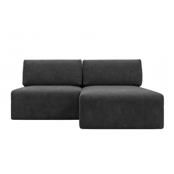 Диван угловой модульный Лига-060 НПБ угол универсальный Темно-серый, Велюр