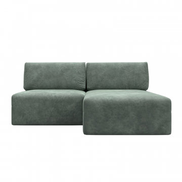 Диван угловой модульный Лига-060 НПБ угол универсальный Зеленый, Велюр