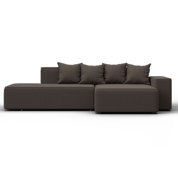 Диван угловой Лига-079 угол правый Коричневый, Рогожка