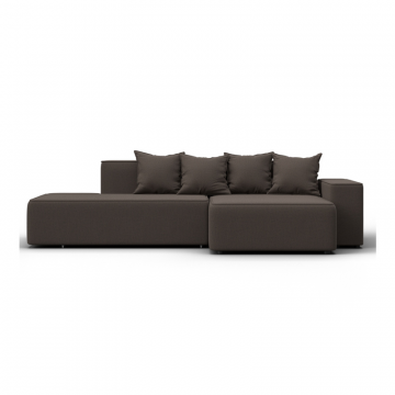 Диван угловой Лига-079 угол правый Коричневый, Рогожка