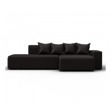 Диван угловой Лига-079 угол правый Коричневый, Экокожа