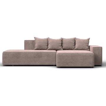 Диван угловой Лига-079 угол правый Бежевый, Велюр