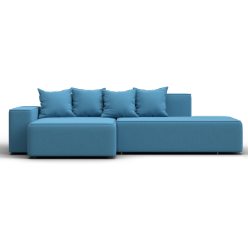 Диван угловой Лига-079 угол левый Голубой, Рогожка