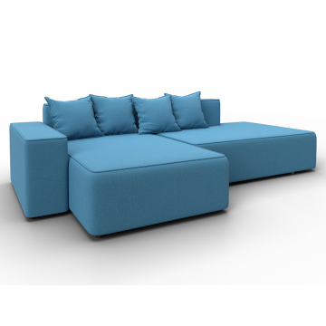 Диван угловой Лига-079 угол левый Голубой, Рогожка