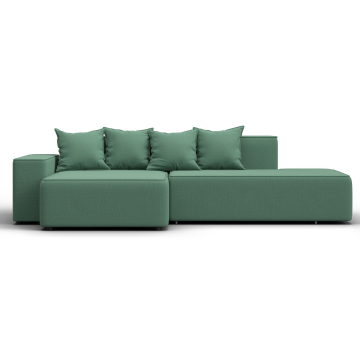 Диван угловой Лига-079 угол левый Зеленый, Рогожка