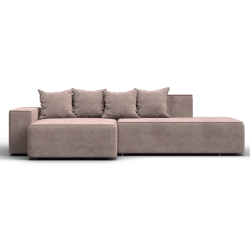 Диван угловой Лига-079 угол левый Бежевый, Велюр