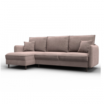 Диван угловой Лига-064 НПБ угол универсальный, TOWER 05 бежевый, Велюр