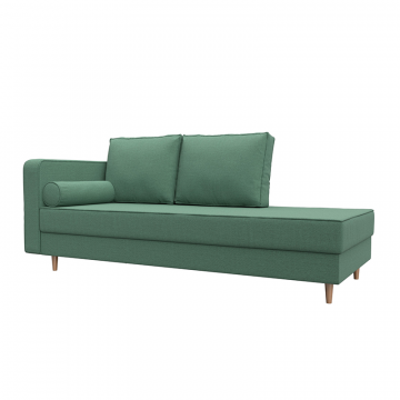 Кушетка Прайм левая Зеленый, Рогожка