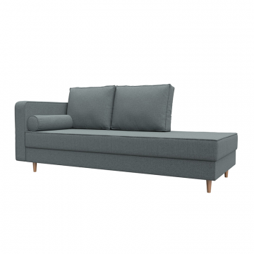 Кушетка Прайм левая Серый, Рогожка